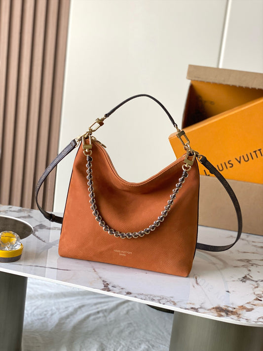Louis Vuitton Arizona Suede Shoulder and Hobo Bag