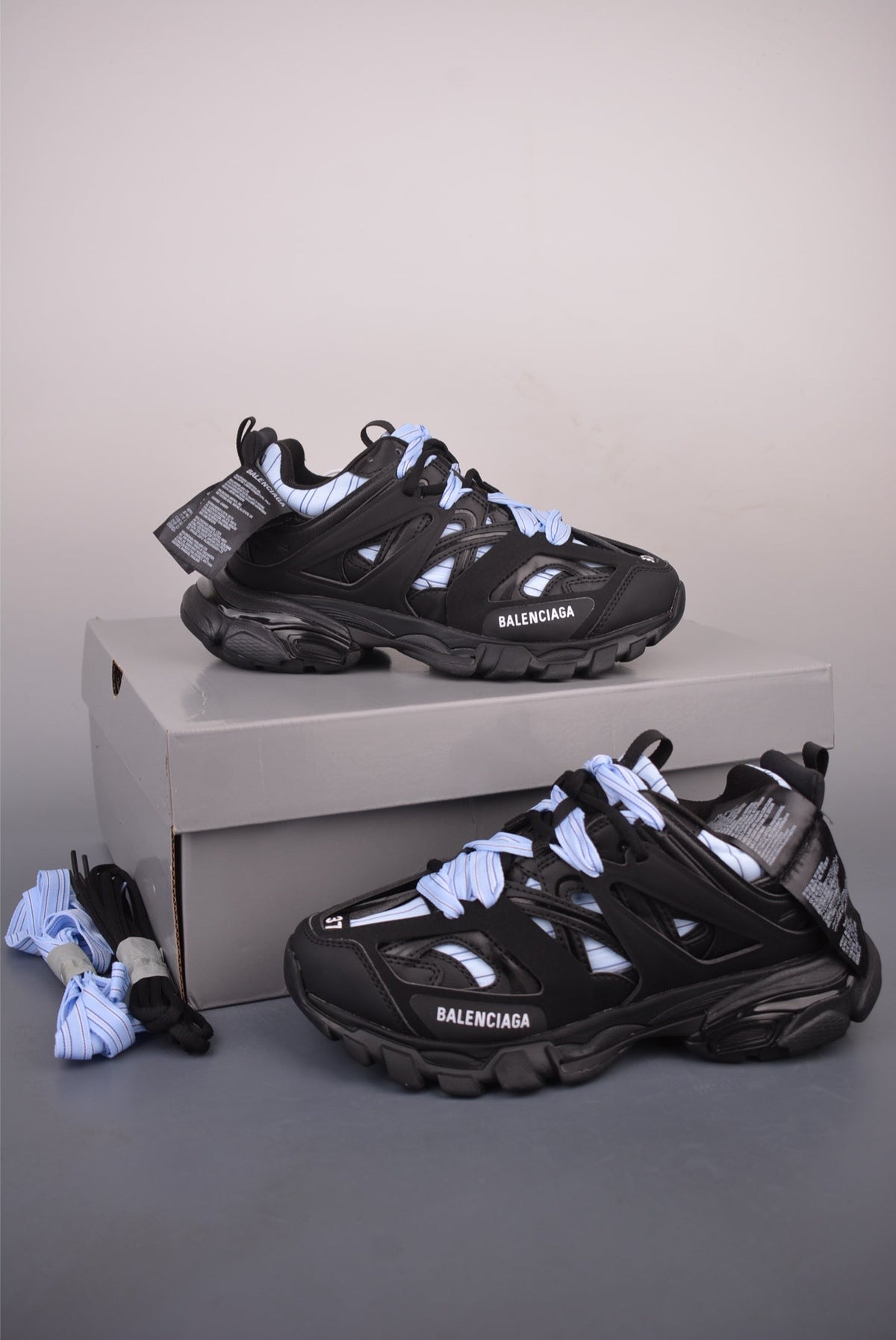 Balenciaga Track Sneaker "Black/blue"