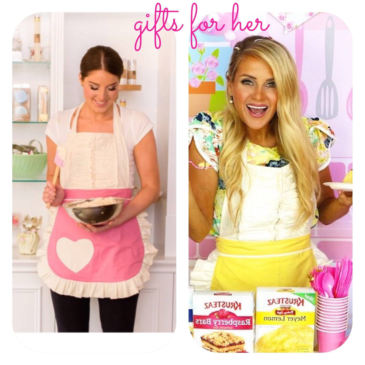 Beautiful vintage apron in pink (spring Vibes)